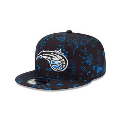 Orlando Magic Gorra | New Era NBA Doodle 9fifty Snapback Cap Mexico - Negros
